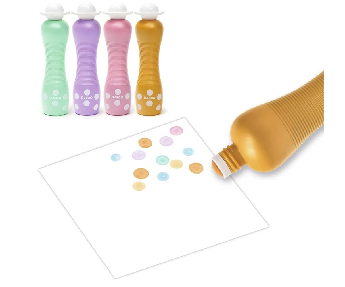 New 4 Marcadores Puntos Grandes Pearly Material Escolar|Manualidades Para Niños