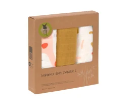 Muselinas Bebé^Lassig 3 Muselinas Little Mateys Spicy Orange Bambú 80 cm