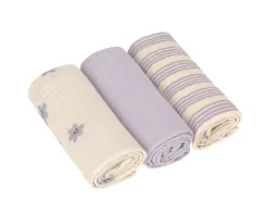 Muselinas Bebé^Lassig 3 Muselinas Tiny Team Pastel Lilac