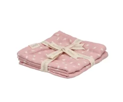 Muselinas Bebé^Tutete 2 Muselinas Leaves Pink