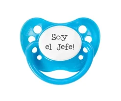 Chupetes Divertidos^Chupetes Frases 1 Nip Excl Cyan Soy el Jefe +6M