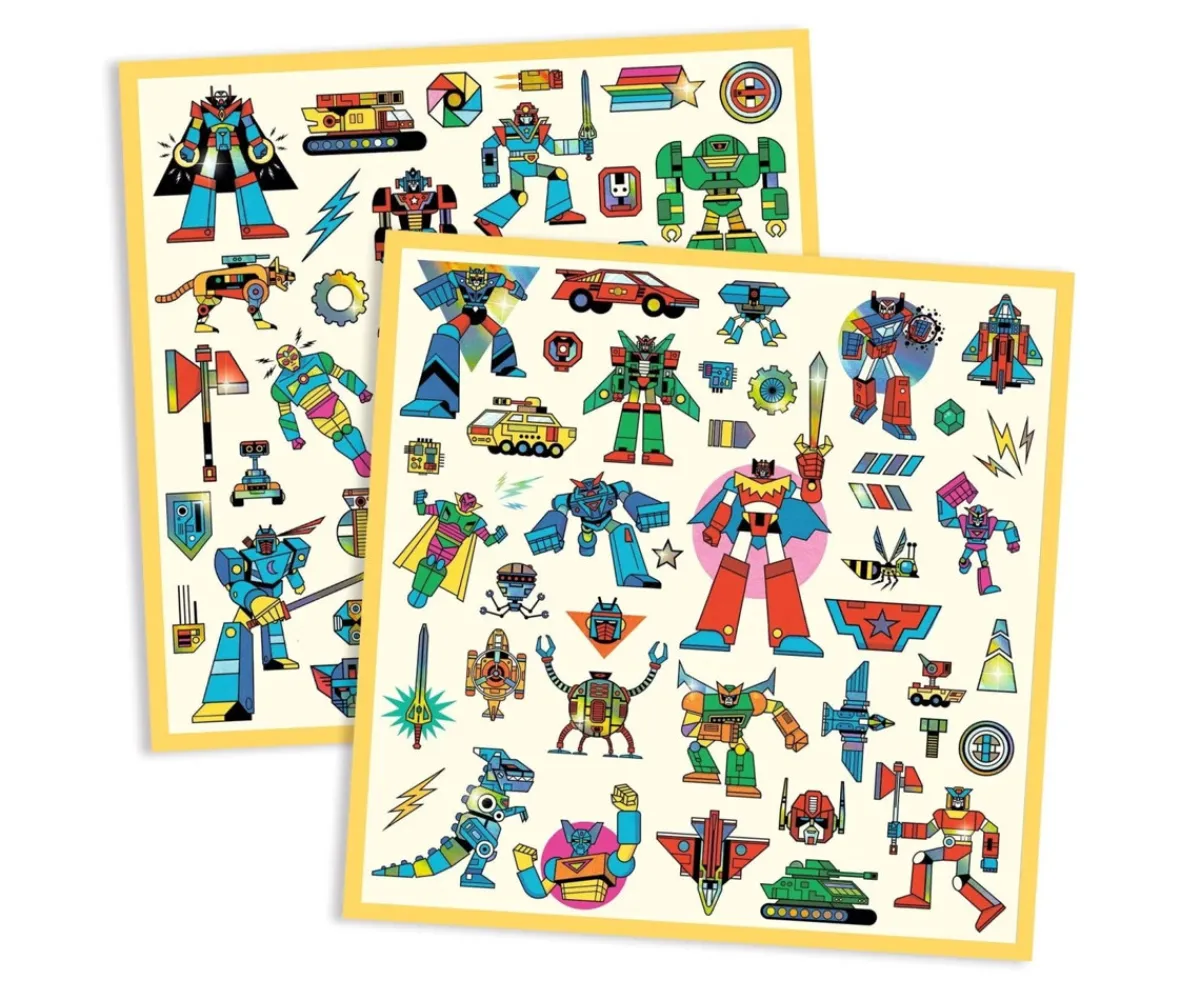 Discount 160 Pegatinas Metalizadas Robots Niños Manualidades Para Niños|Juguetes Niños 4 Años