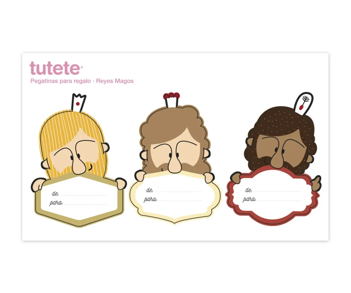 Pegatinas Navidad^Tutete 3 Pegatinas Navideñas para Regalos Reyes Magos-2
