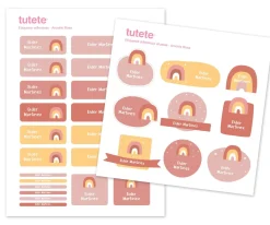 New 29 Pegatinas para Objetos Arcoíris Rosa Etiquetas Personalizadas|Colecciones Vuelta Al Cole