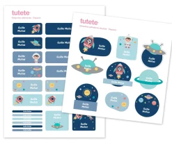 Outlet 29 Pegatinas para Objetos Espacio Colecciones Vuelta Al Cole|Etiquetas Personalizadas