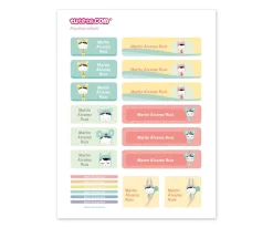 Etiquetas Personalizadas^Esther Gili 30 Pegatinas para Objetos Pastel