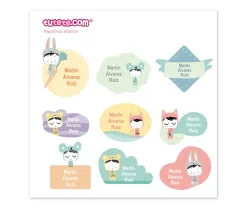 Etiquetas Personalizadas^Esther Gili 30 Pegatinas para Objetos Pastel