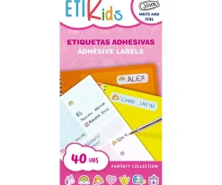 Etiquetas Personalizadas^Etikids 40 Pegatinas para Objetos "Escribe tu Texto" Fantasía