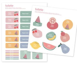 Hot 29 Pegatinas para Objetos Fruits Colecciones Vuelta Al Cole|Etiquetas Personalizadas