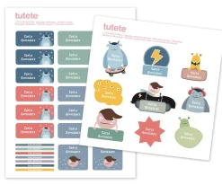 Discount 29 Pegatinas para Objetos Little Monsters Etiquetas Personalizadas|Colecciones Vuelta Al Cole