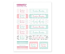 Etiquetas Personalizadas^Tutete 28 Pegatinas para Objetos Lovely