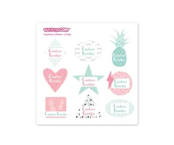 Etiquetas Personalizadas^Tutete 28 Pegatinas para Objetos Lovely