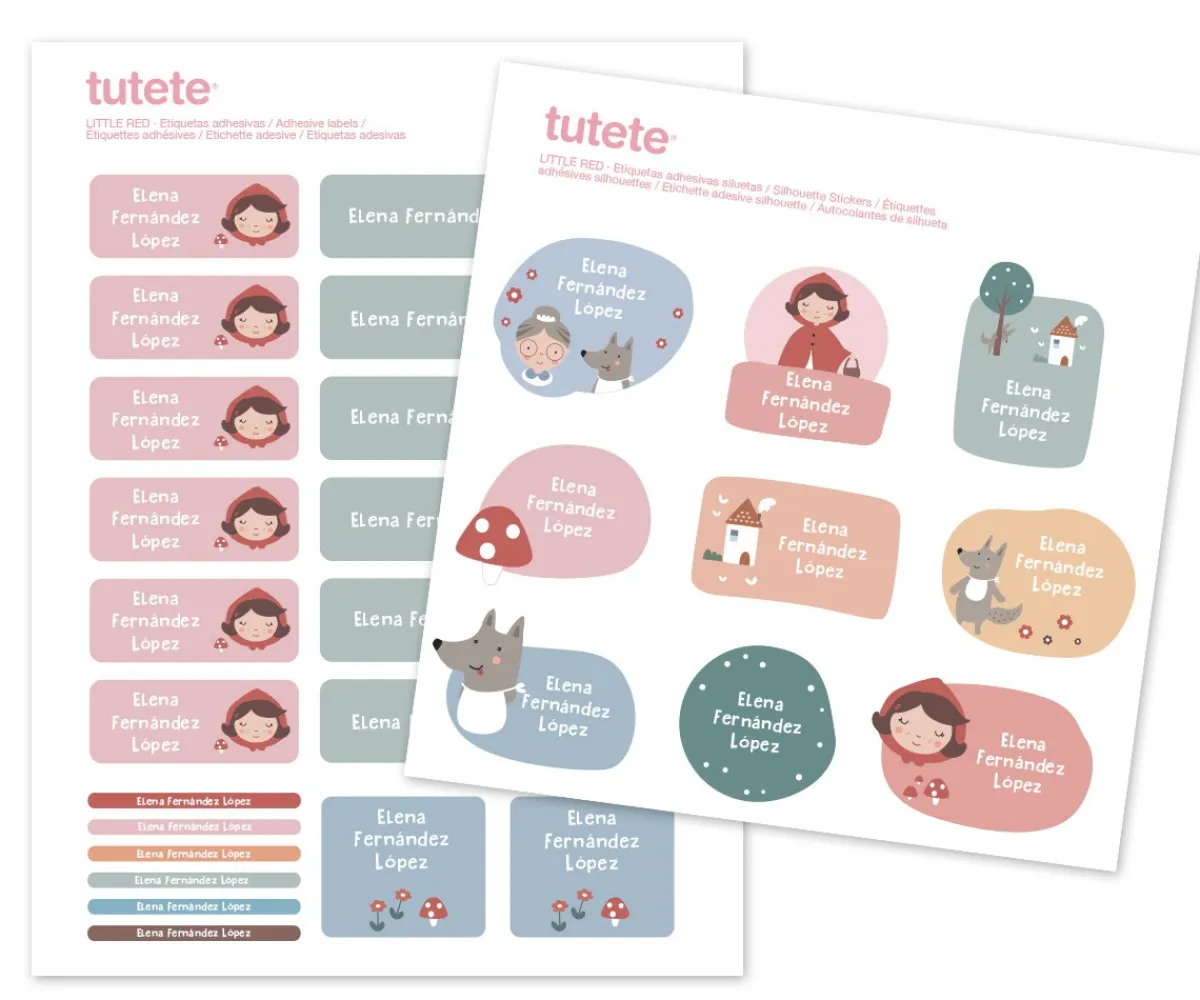 Discount 29 Pegatinas para Objetos Little Red Etiquetas Personalizadas|Colecciones Vuelta Al Cole