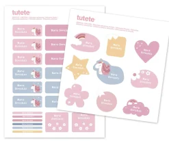 Colecciones Vuelta Al Cole^Tutete 29 Pegatinas para Objetos Magical Unicorn