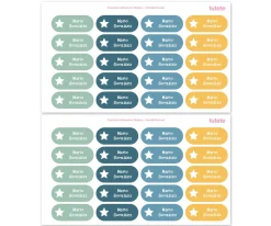 Etiquetas Personalizadas^Tutete 40 Pegatinas para Objetos Natural Estrella