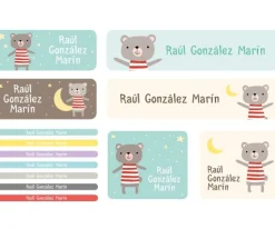 Etiquetas Personalizadas^Tutete 30 Pegatinas para Objetos Osito