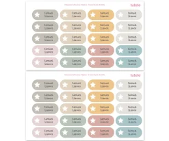 Etiquetas Personalizadas^Tutete 40 Pegatinas para Objetos Pastel Nordic Estrella
