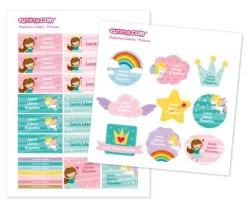 Etiquetas Personalizadas^Tutete 30 Pegatinas para Objetos Princesa