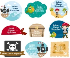 Etiquetas Personalizadas^Tutete 30 Pegatinas para Objetos Pirata