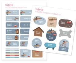 Sale 29 Pegatinas para Objetos Skater Dog Etiquetas Personalizadas|Colecciones Vuelta Al Cole