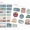 Colecciones Vuelta Al Cole^Tutete 29 Pegatinas para Objetos Vintage Cars