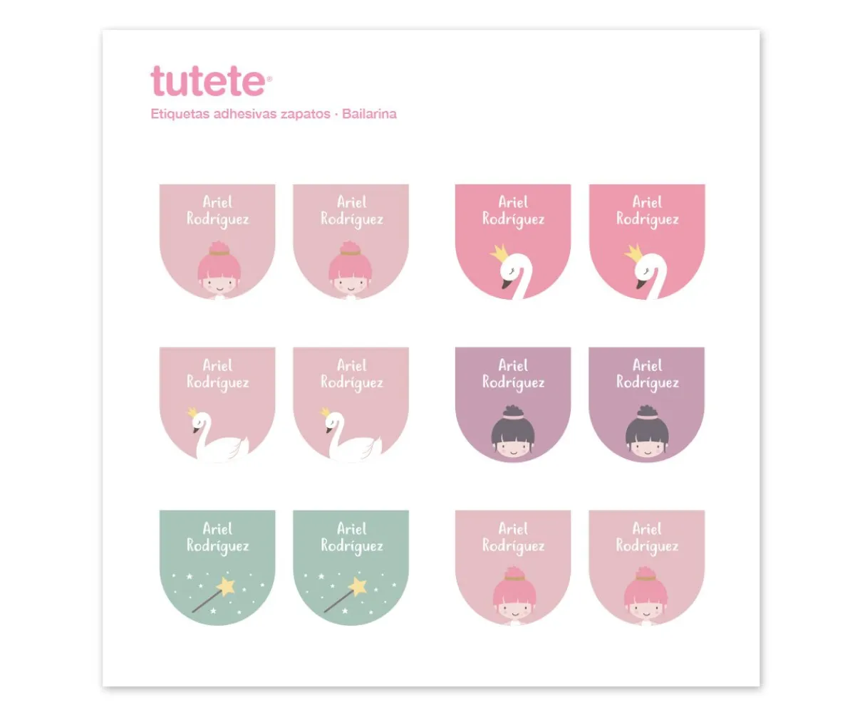 Hot 12 Pegatinas Zapatos Bailarina Colecciones Vuelta Al Cole|Etiquetas Personalizadas