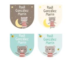 Etiquetas Personalizadas^Tutete 12 Pegatinas Zapatos Osito