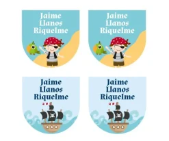Etiquetas Personalizadas^Tutete 12 Pegatinas Zapatos Pirata
