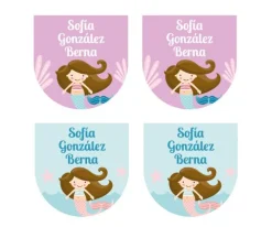 Etiquetas Personalizadas^Tutete 12 Pegatinas Zapatos Sirena