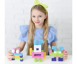 Best 50 Piezas de Construcción Classic CUBE Pink Niños Juguetes Niños 4 Años|Juguetes Niños 3 Años