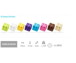 Hot 200 Piezas de Construcción Classic CUBE Pink Niños Juguetes Niños 3 Años|Juguetes Niños 4 Años