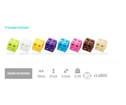 100 Piezas de Construcción Classic CUBE Pink Niños Juguetes Niños 4 Años|Juguetes Niños 3 Años