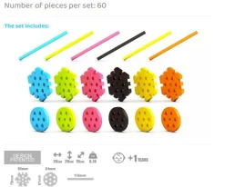 Outlet 60 Piezas Maxi Constructor Niños Juguetes Para Niños De Un Año|Juguetes Niños 4 Años