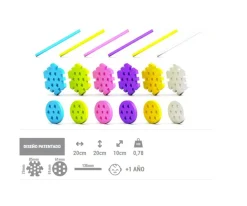 Hot 60 Piezas Maxi Constructor Pink Niños Juguetes Niños 3 Años|Juguetes Para Niños De 18 Meses