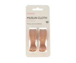 Muselinas Bebé^Tutete 2 Pinzas para Muselinas Caramelo