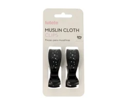 Muselinas Bebé^Tutete 2 Pinzas para Muselinas Negras