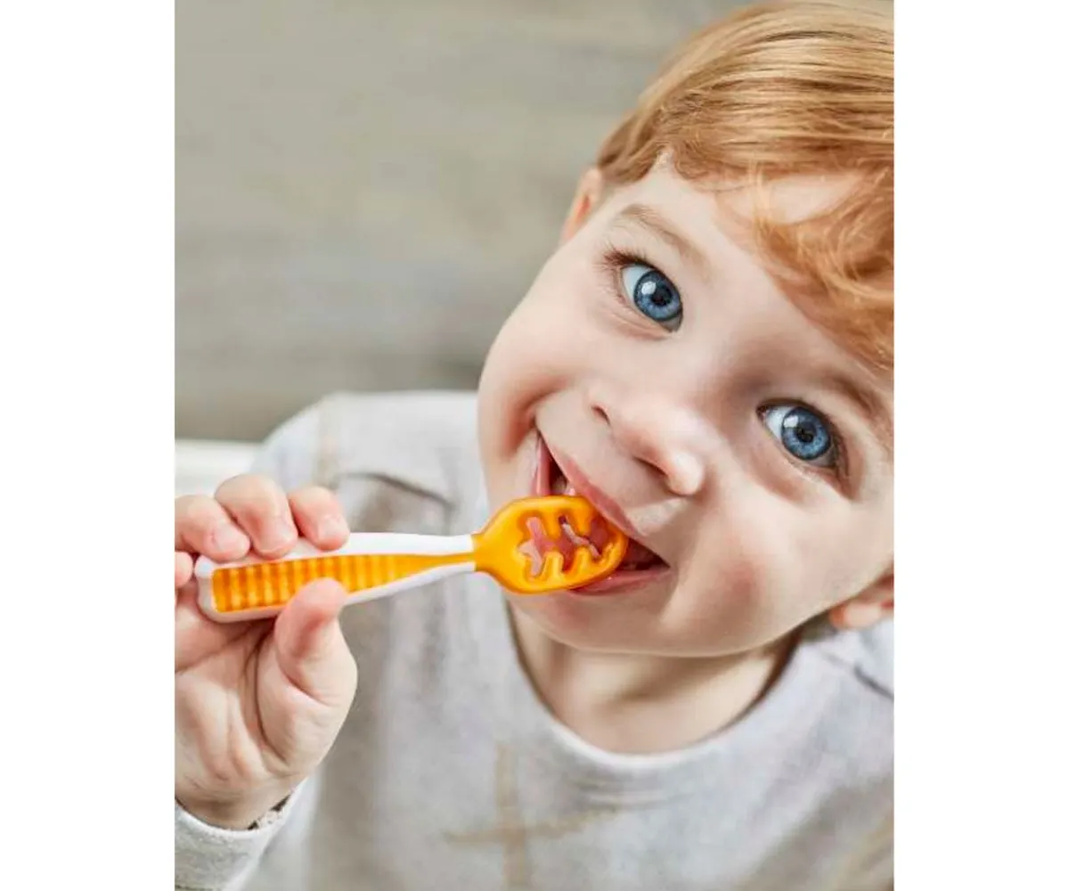 Hot 2 Pre-Cucharas Num Num Naranja/Azul Cubiertos Infantiles|Baby Led Weaning