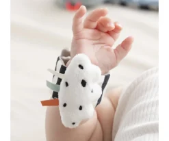 2 Pulseras Sonajero Happy Clouds Blue Niños Juguetes Para Recién Nacidos|Sonajeros Bebé