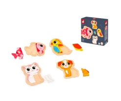 Sale 4 Puzzles Evolutivos Animales de Compañía Niños Juguetes Para Niños De 18 Meses|Juguetes Más Recomendados