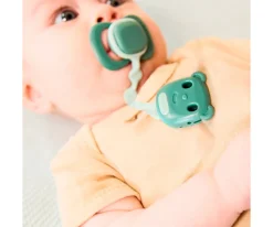 Chupeteros^b.box 2 Sujetachupetes de Silicona Sage Ocean