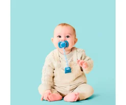 Chupeteros^b.box 2 Sujetachupetes de Silicona Sage Ocean