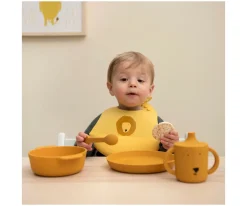 Vajilla Infantil^Trixie 2 Vasos de Silicona Mr. Lion