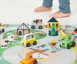 Discount Alfombra con Circuito Campiña Cross Roads Alfombras Infantiles|Juguetes Para Niños De Un Año