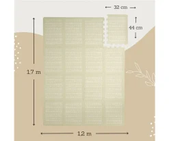 Discount Alfombra de Juegos Puzle XL Beige Alfombras Infantiles|Juguetes Para Recién Nacidos