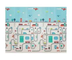 New Alfombra de Juegos Reversible Town Jungle Alfombras Infantiles|Manta Actividades Bebé