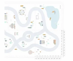 New Alfombra de Juegos Tiloo Puzzle Village Niños Juguetes Para Recién Nacidos|Manta Actividades Bebé