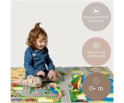 Online Alfombra Puzzle Ciudad 120 x 120 cm Niños Juguetes Para Recién Nacidos|Alfombras Infantiles