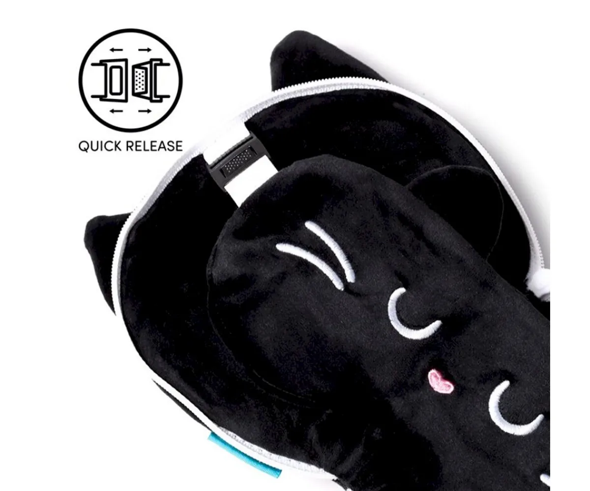 Cojines Infantiles^puckator Almohada de Viaje con Antifaz Relaxeazzz Gato Feline Fine