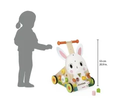 Andador de Actividades Conejo de Madera Niños Juguetes Niños 3 Años|Juguetes Para Niños De 18 Meses