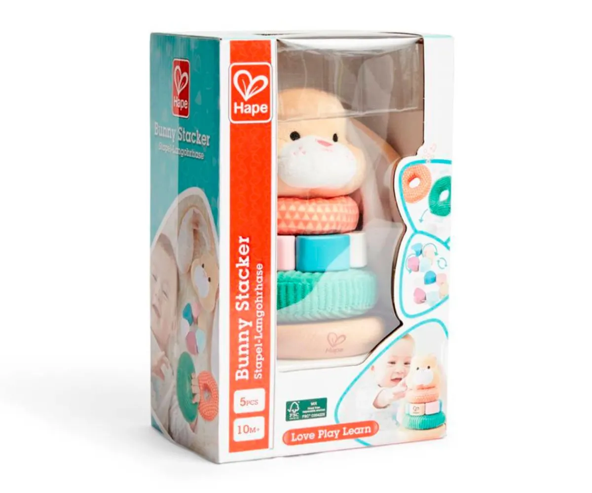 Juguetes Para Niños De Un Año^Hape Apilable Conejito